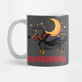 Funny Dachshund Vampire Bloodhound Halloween Mug